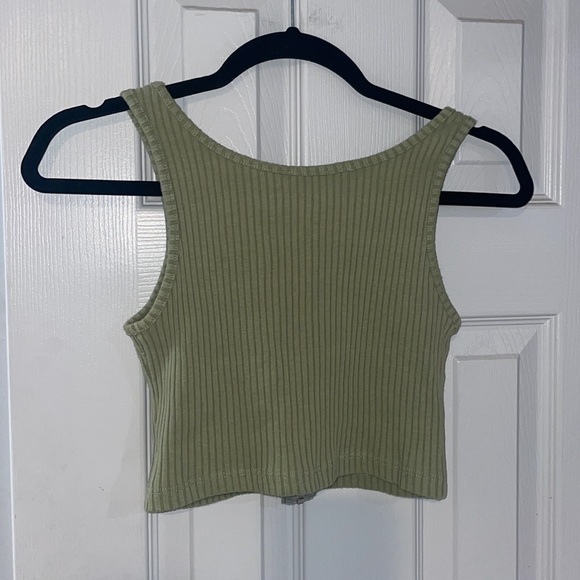 Better be, sage, ribbed crop top in size small - Picture 5 of 6